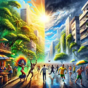 Hvordan er vejret i Brasilien i uge 8?